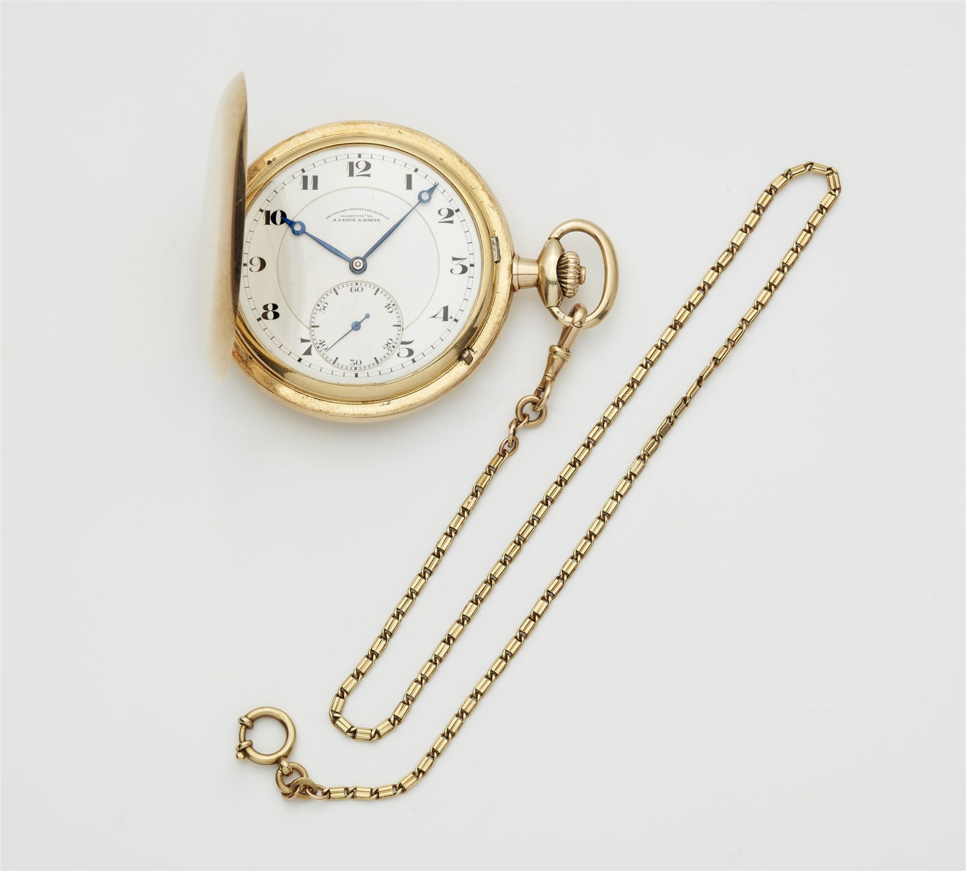 A 14k gold A. Lange & Söhne Savonnette pocket watch.