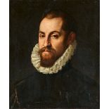 Italienischer Meister um 1600, Porträt eines Mannes mit weißer Halskrause