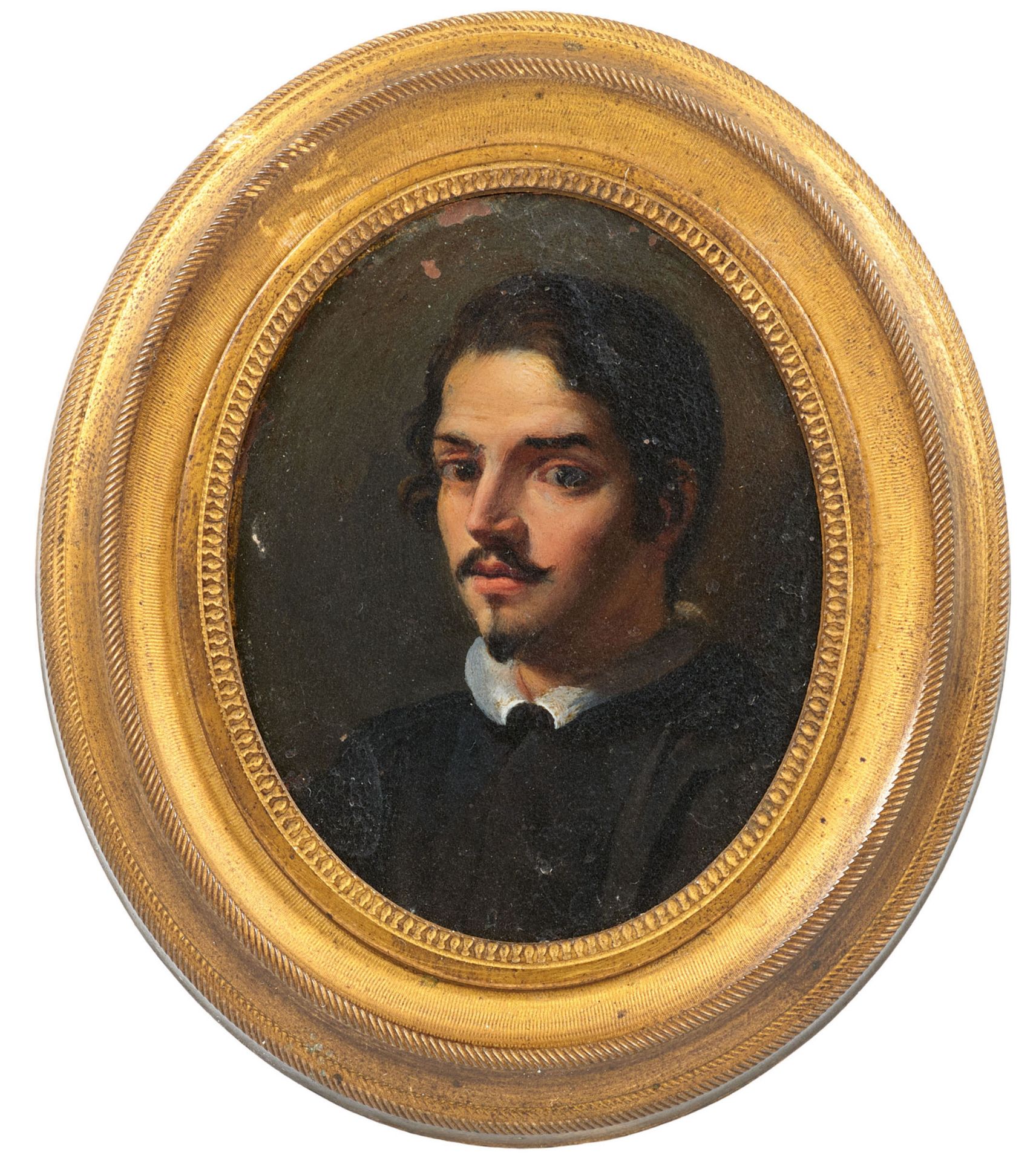 Roman School, Portrait of a Young Man with White Collar
