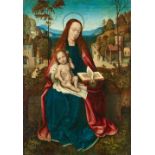 Meister von Frankfurt, Madonna mit Kind in einer Landschaft