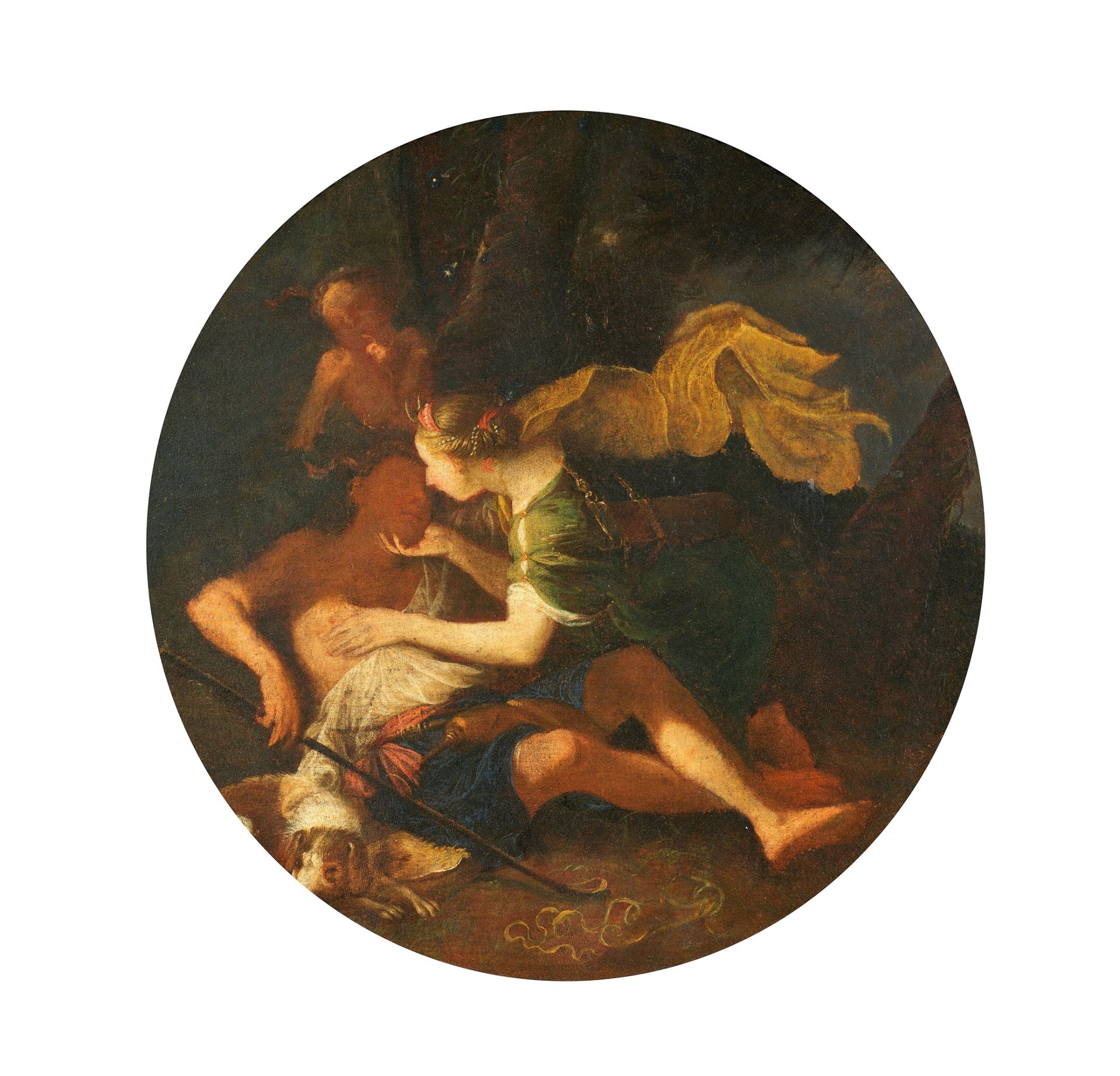 Giovanni Francesco Romanelli, attributed to, Diana and Endymion