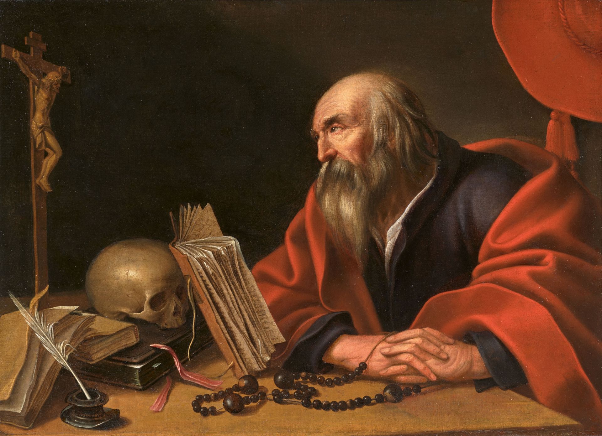 Wohl Französischer Caravaggist, Der Heilige Hieronymus im Gebet