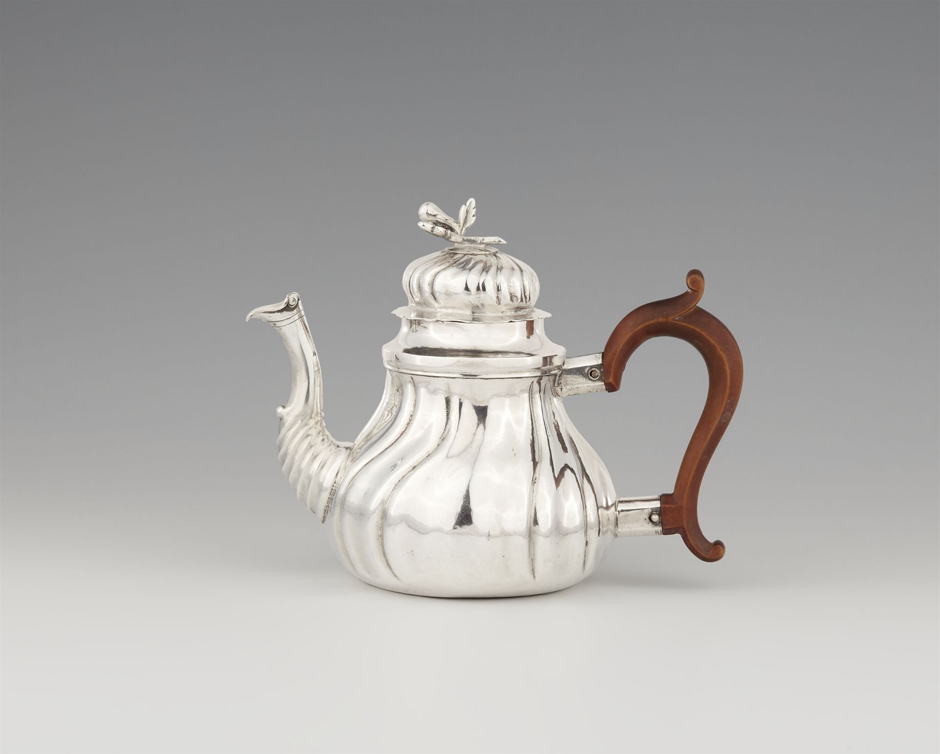 An Augsburg silver teapot