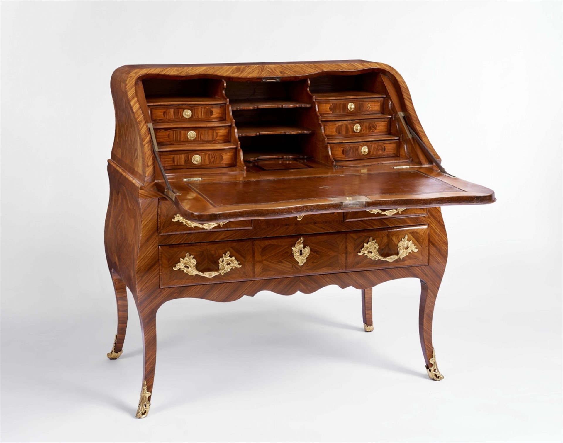 A Montbéliard marquetry bureau with the stamp of Abraham-Nicolas Couleru - Image 2 of 3