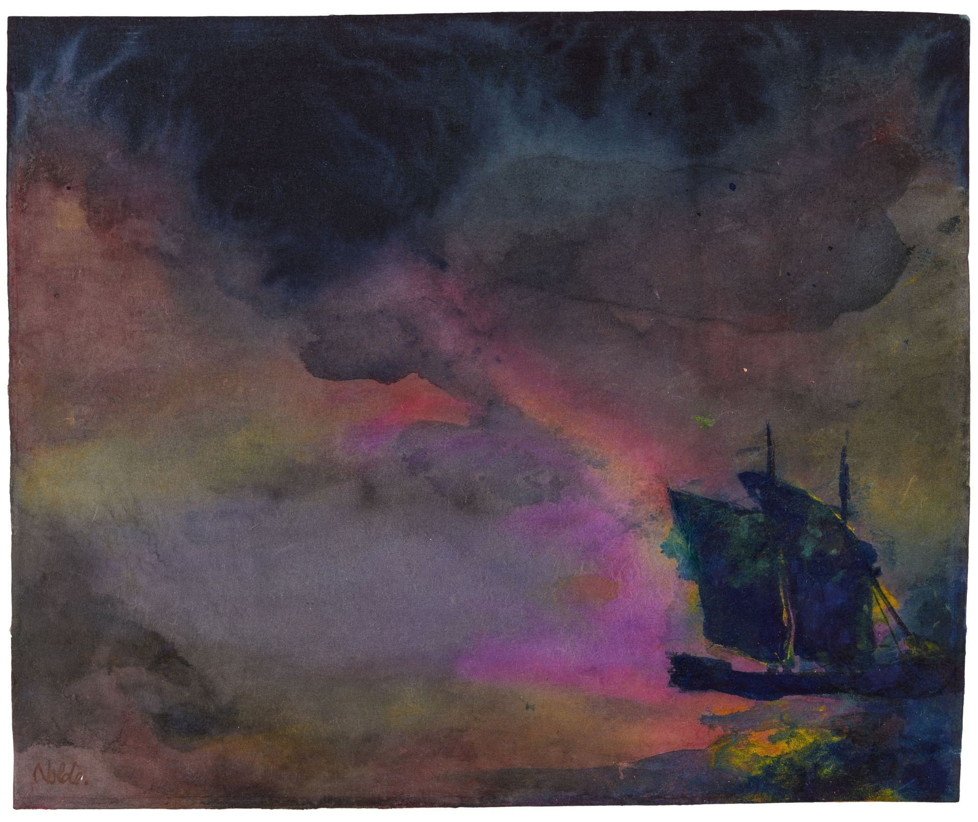 Emil Nolde, Segler auf stürmischer See