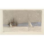 Lyonel Feininger, Dreimaster und Segelboote vor der Küste