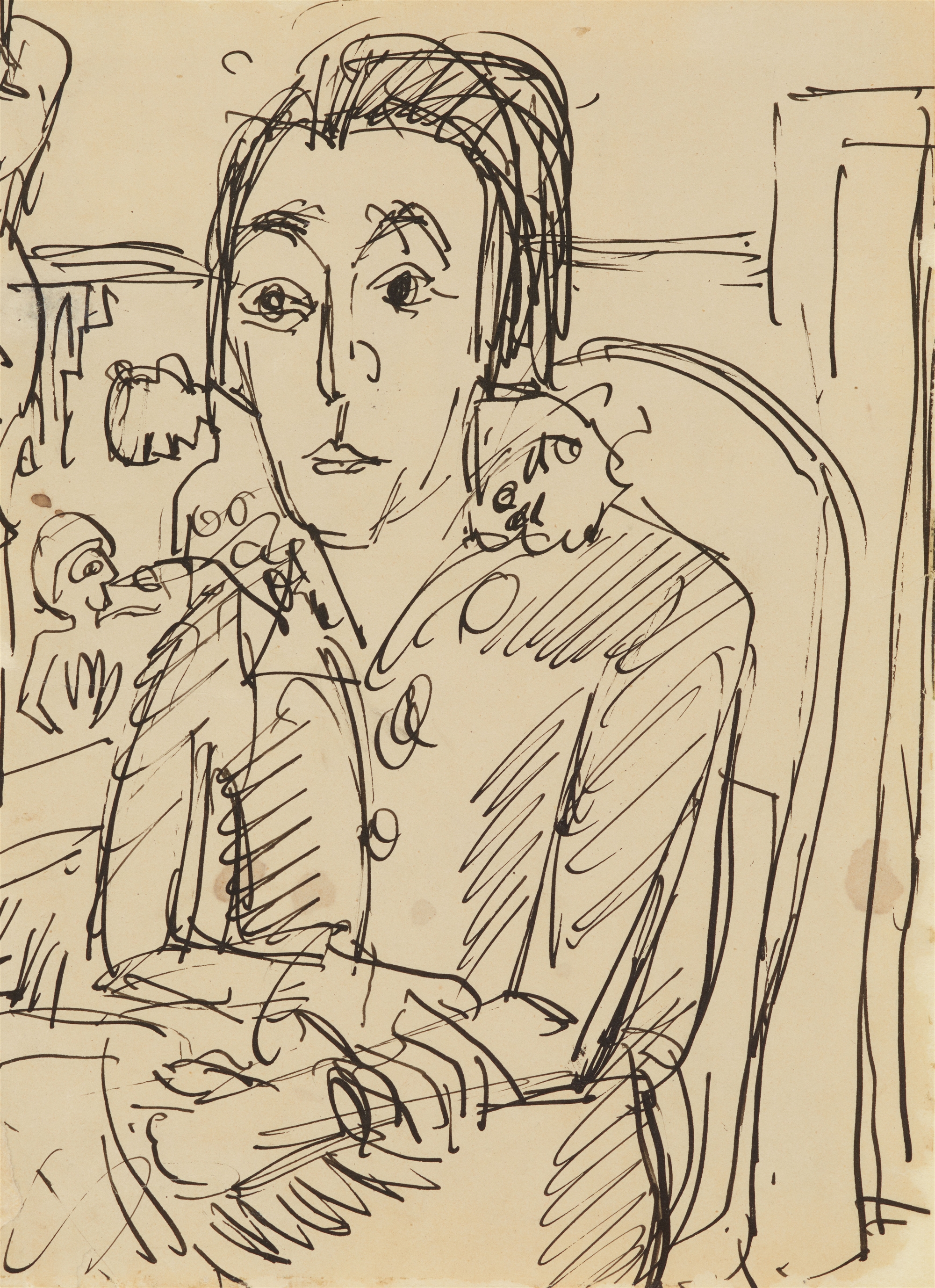 Ernst Ludwig Kirchner, Bildnis Erna - Image 3 of 3