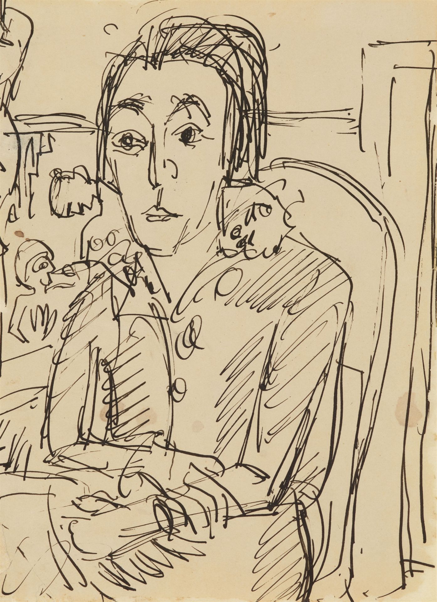 Ernst Ludwig Kirchner, Bildnis Erna - Image 3 of 3