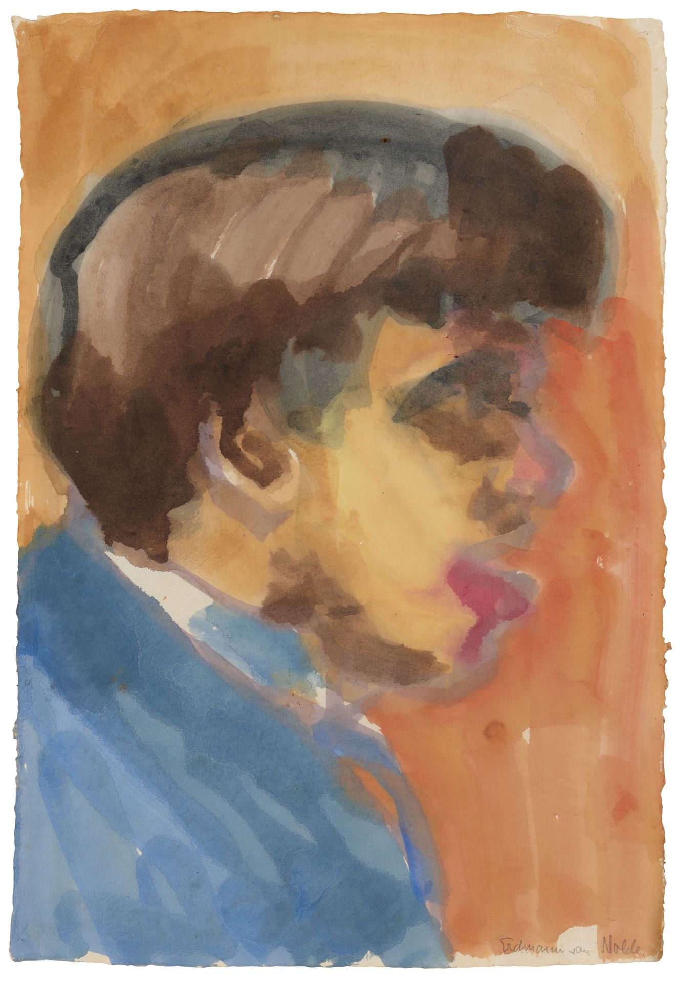 Emil Nolde, Portrait des Musikers Erdmann