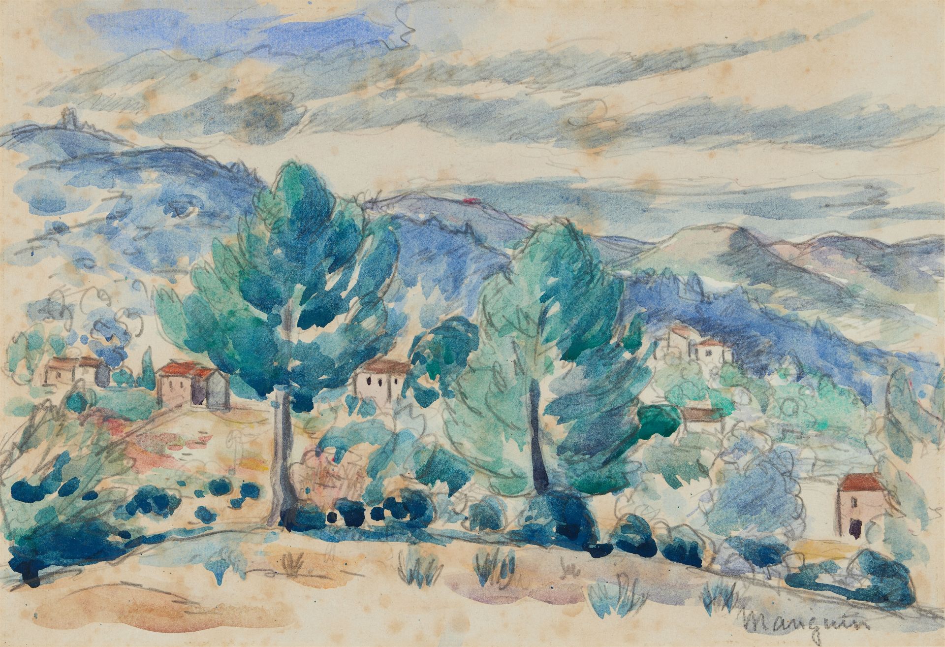 Charles Henri Manguin, Paysage à Saint-Tropez