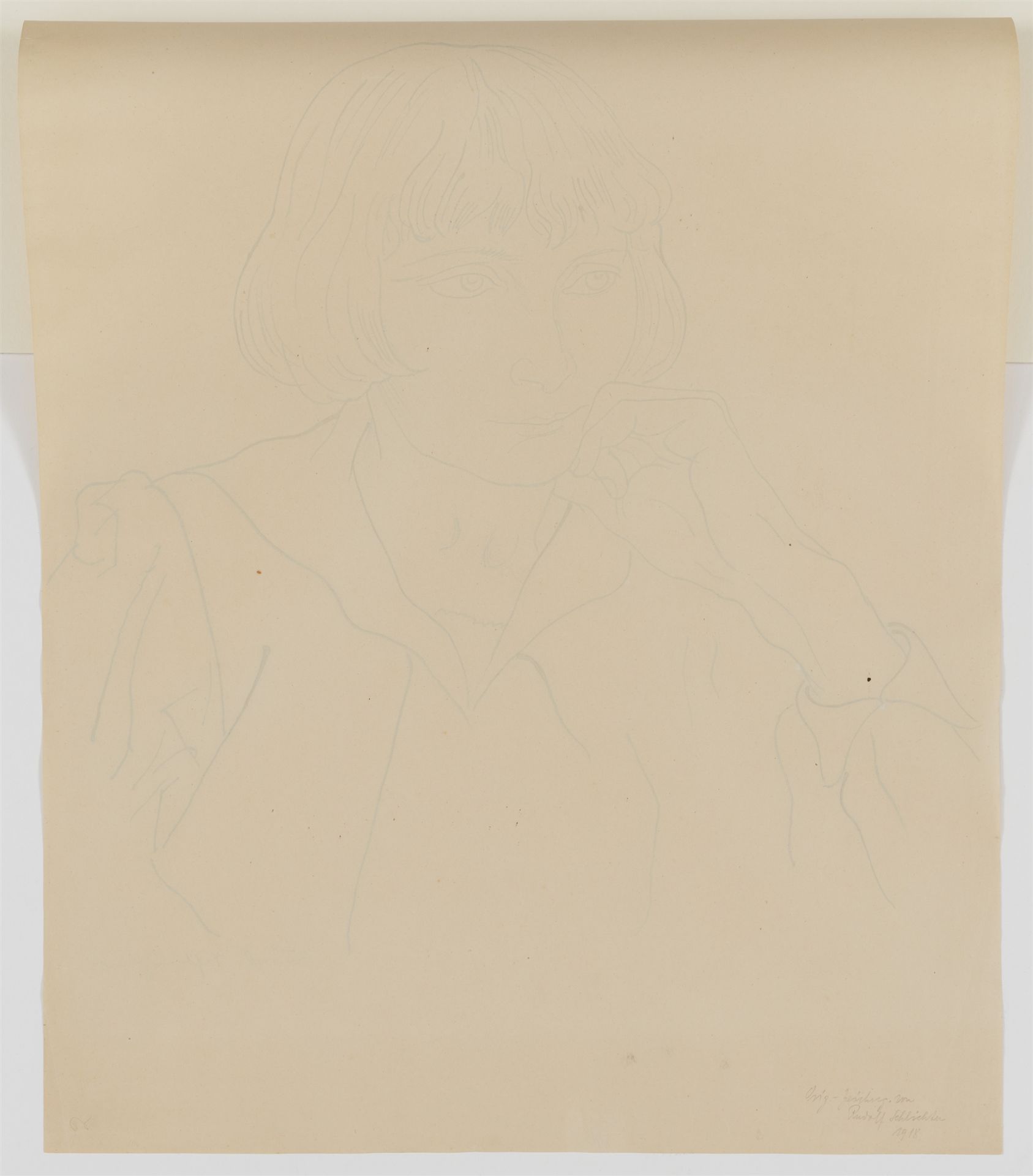 Rudolf Schlichter, Frauenporträt - Image 2 of 2