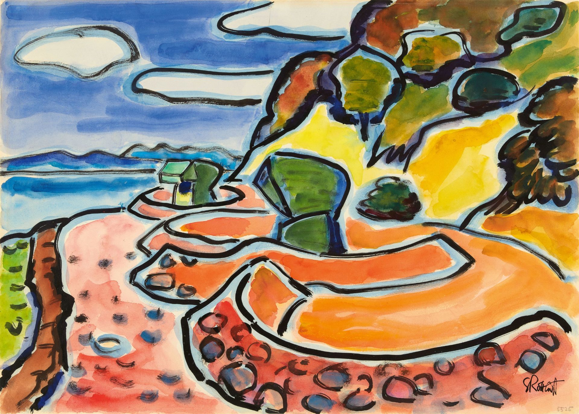 Karl Schmidt-Rottluff, Burgen am Strand