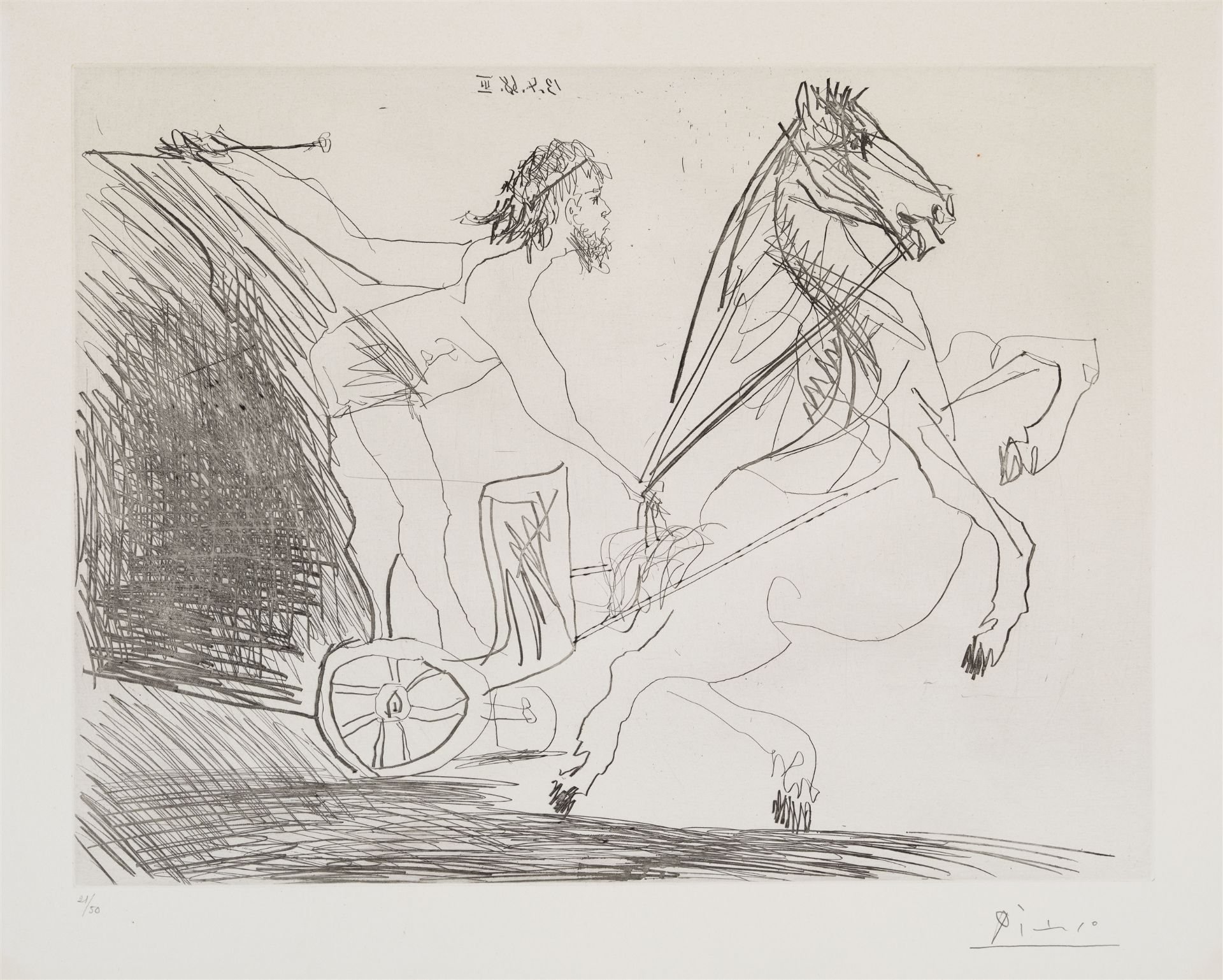 Pablo Picasso, Télévision: Course de chars à l'antique. II