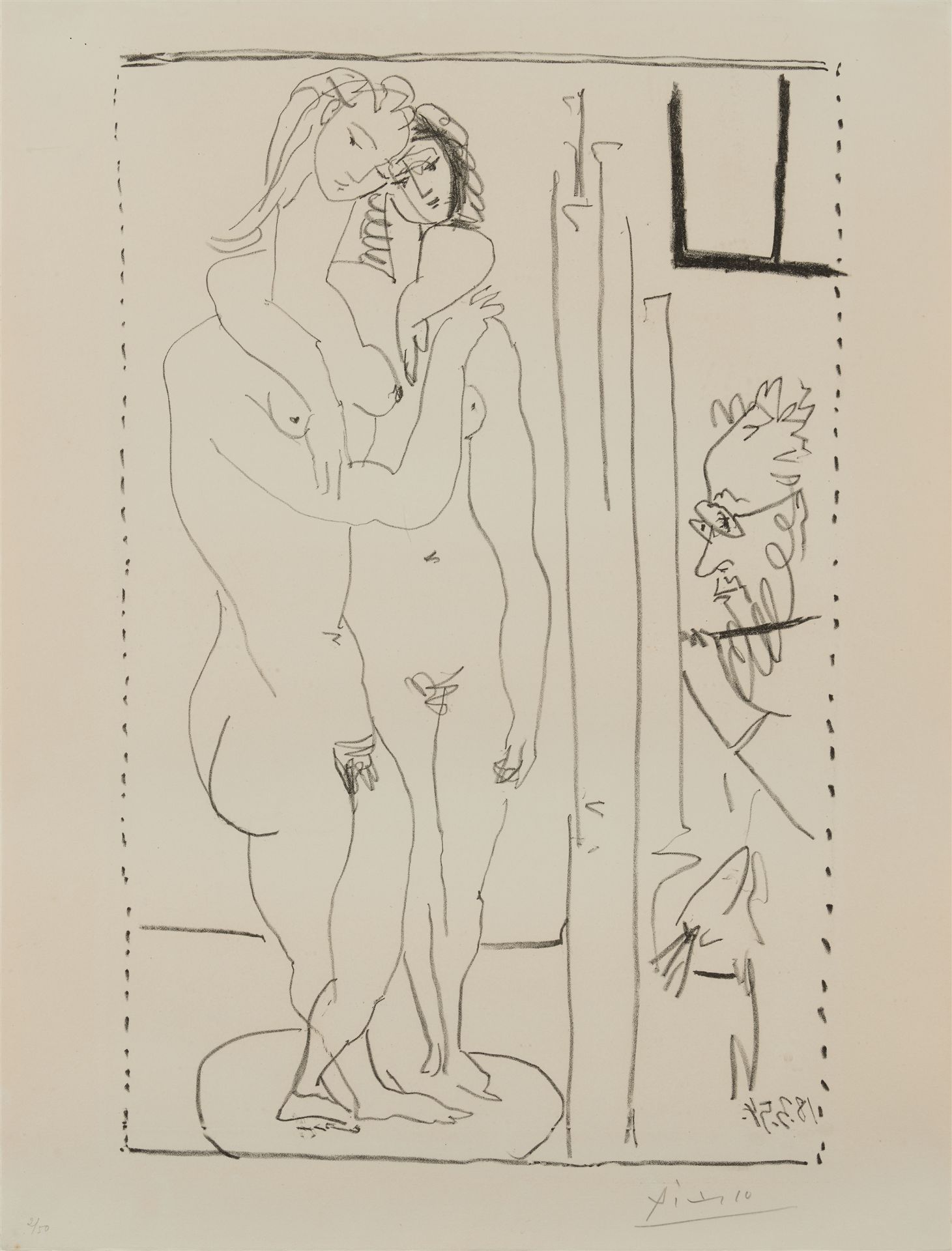 Pablo Picasso, Les deux modèles nus