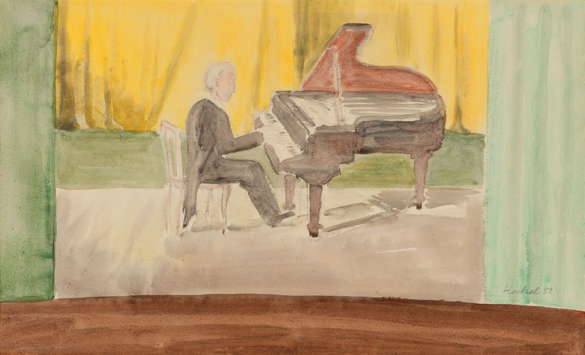 Erich Heckel, Pianist auf der Bühne