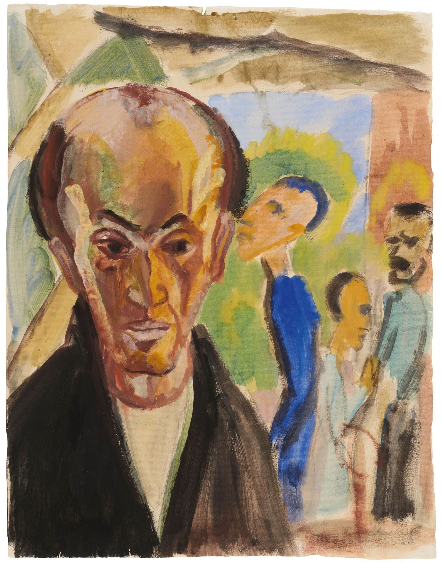 Erich Heckel, Die Brüder Karamasoff (Selbstbildnis)