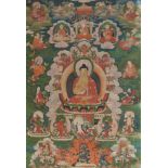 A Tibetan Thangka of Buddha Shakyamuni. 19th century