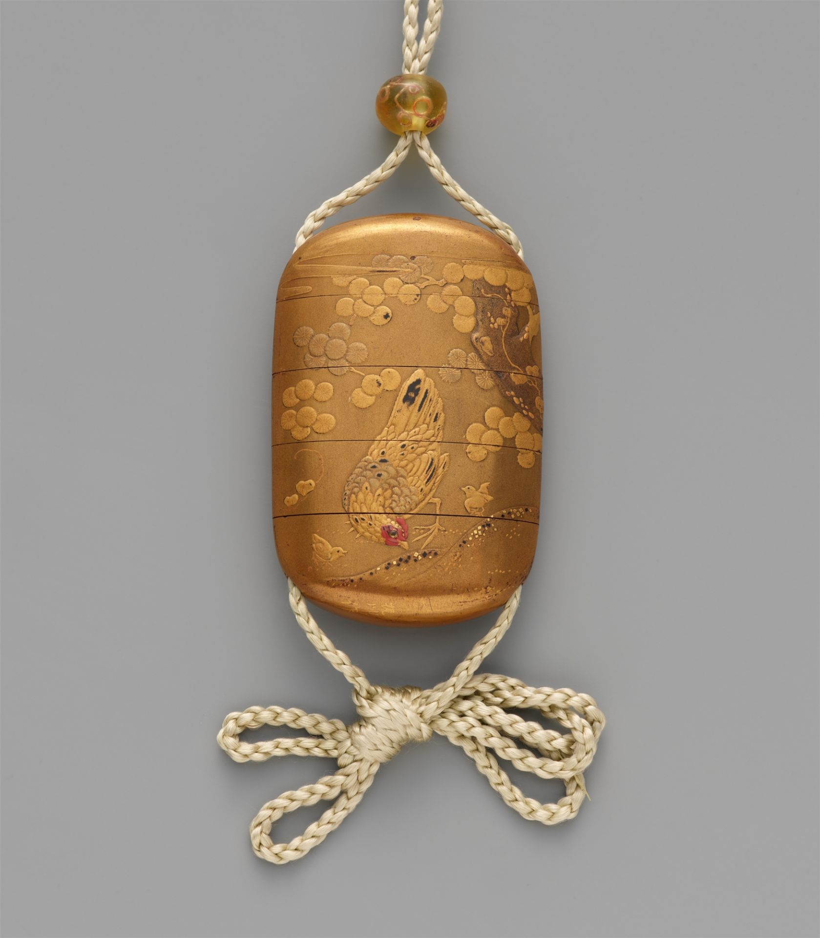 An oval four-case inrô. Mid-19th century - Image 2 of 3