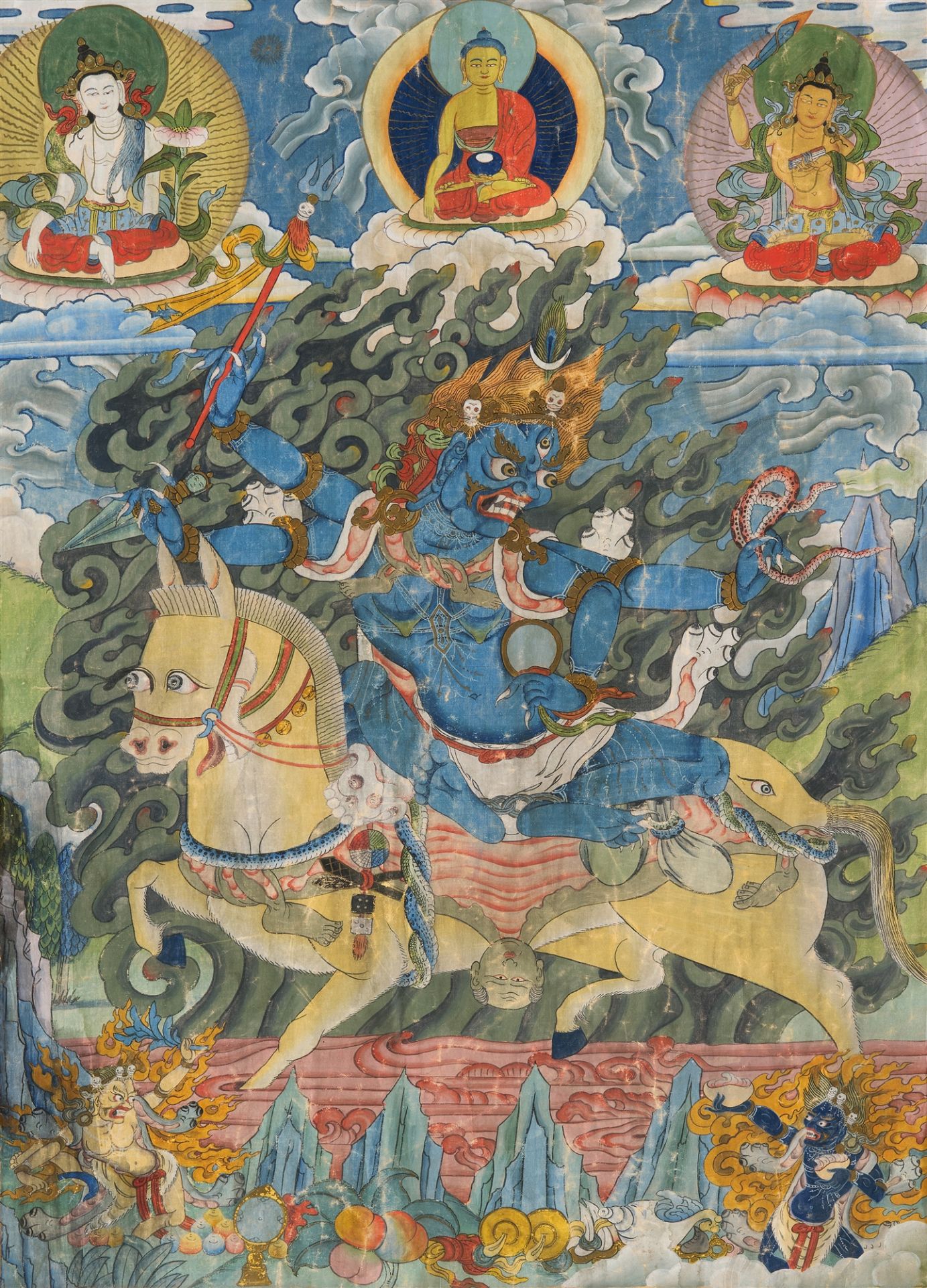 Thangka der Palden Lhamo. Tibet, spätes 19./frühes 20. Jh.