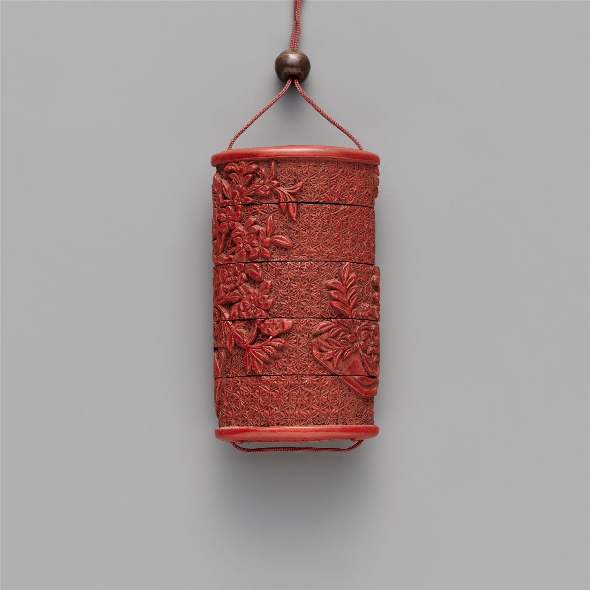 A Ryûkyûan four-case carved lacquer-type inrô. 19th century - Image 2 of 2