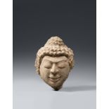 Kopf eines Buddha. Stucco. Thailand. Dvaravati. 8./9. Jh.
