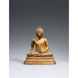 Buddha Shakyamuni. Bronze, über Schwarzlack vergoldet. Thailand, Ratanakosin. 19. Jh.