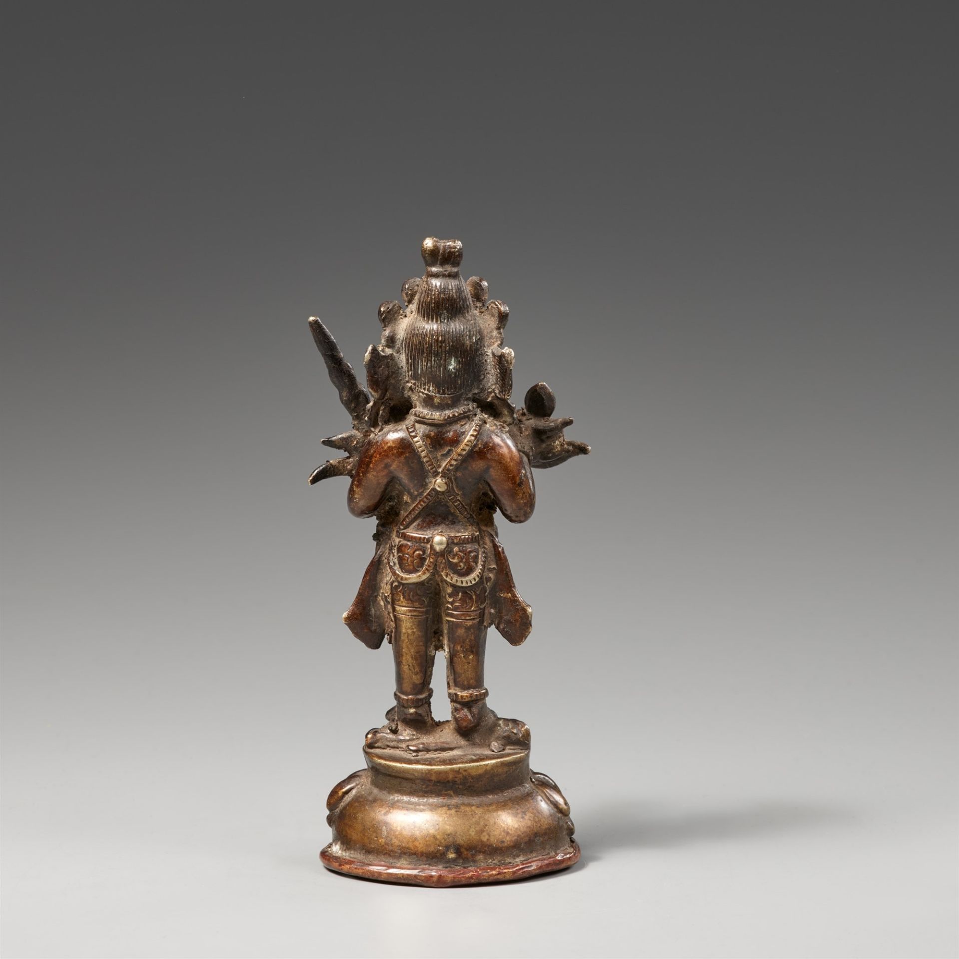 A Tibetan dark patinated brass figure of Vajrayogini. 19th century - Image 2 of 2