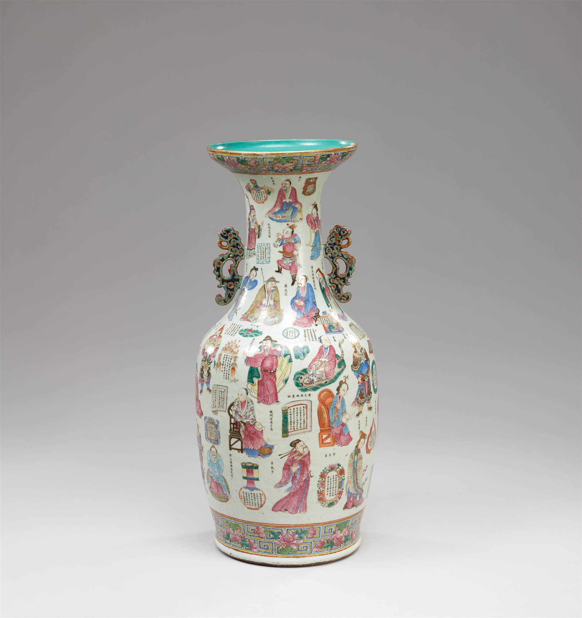A large 'Wu Shuang Pu' baluster vase. Qing dynasty, 19th century - Image 2 of 2