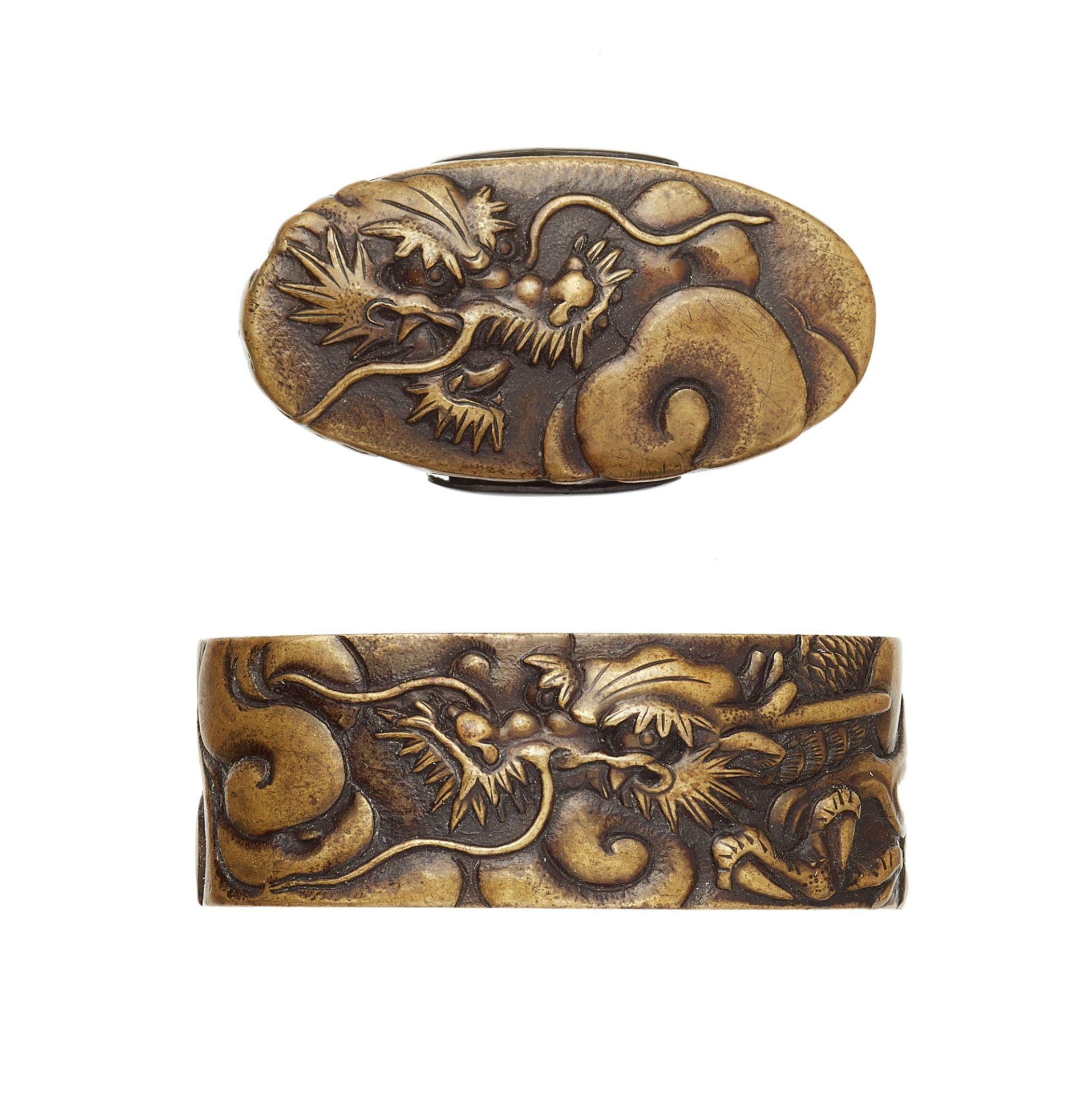 Fuchi-kashira. Sentoku. 19. Jh.