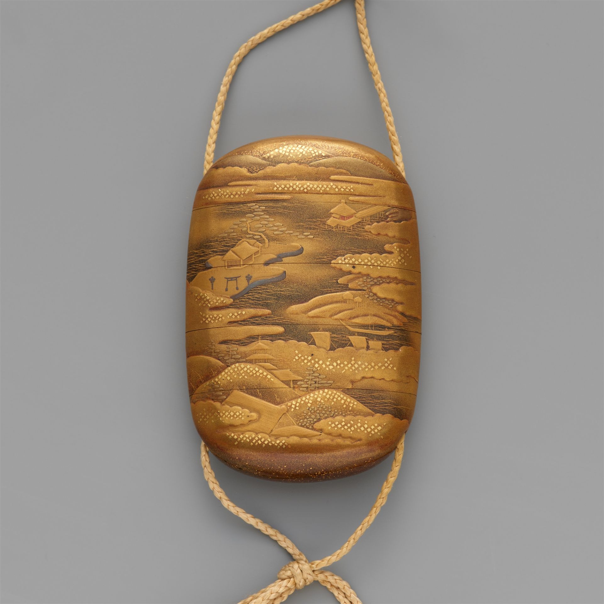A four-case ovoid inrô. Mid-19th century - Image 2 of 2