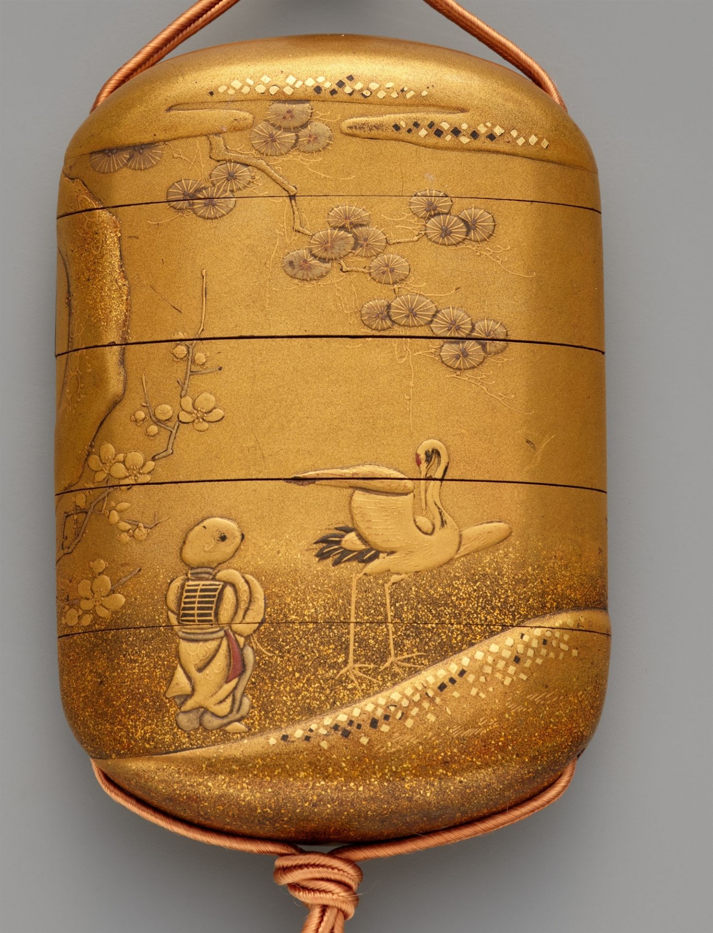 A four-case gold lacquer inrô. Mid-19th century - Image 2 of 3