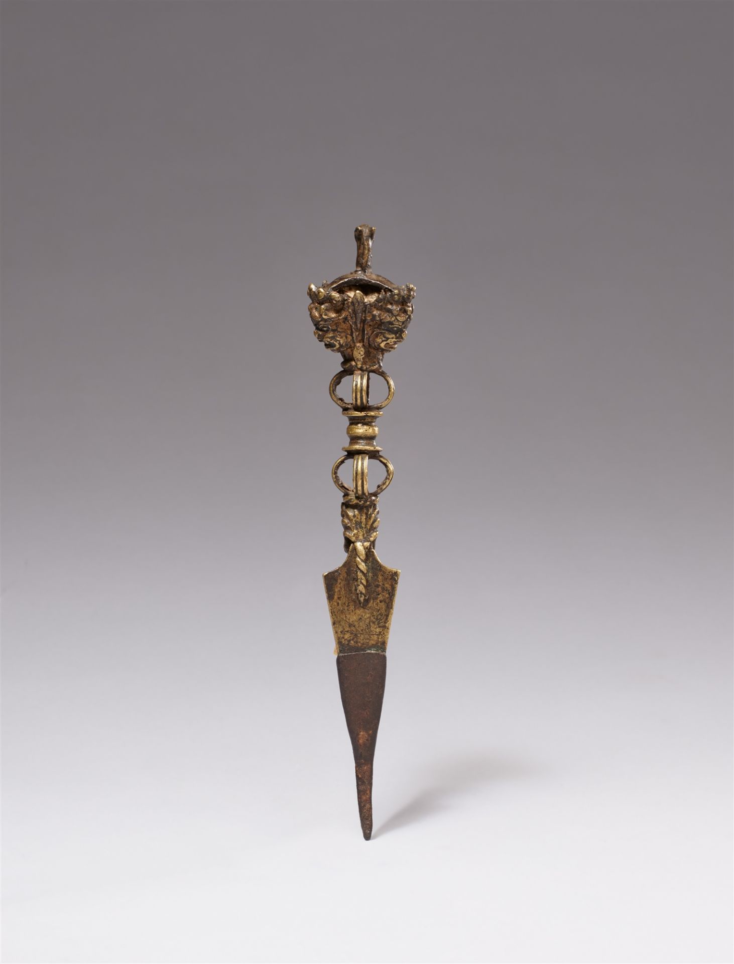 A Tibetan brass phurbu - Image 2 of 2