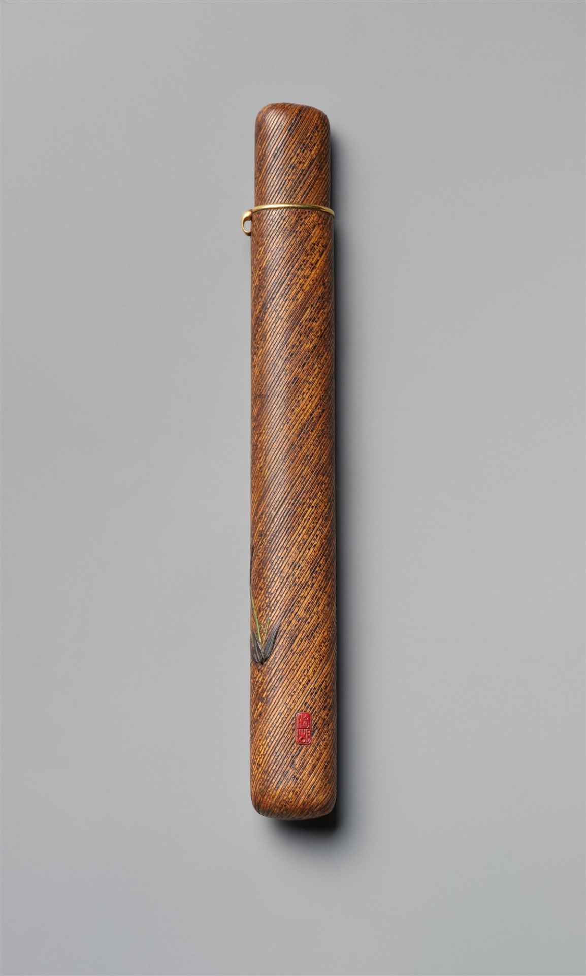 A bamboo veneer kiseruzutsu. Late 19th century - Image 2 of 3