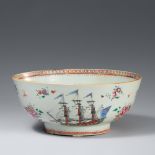 A punch-bowl for the English market. Qianlong period, around 1785-1795