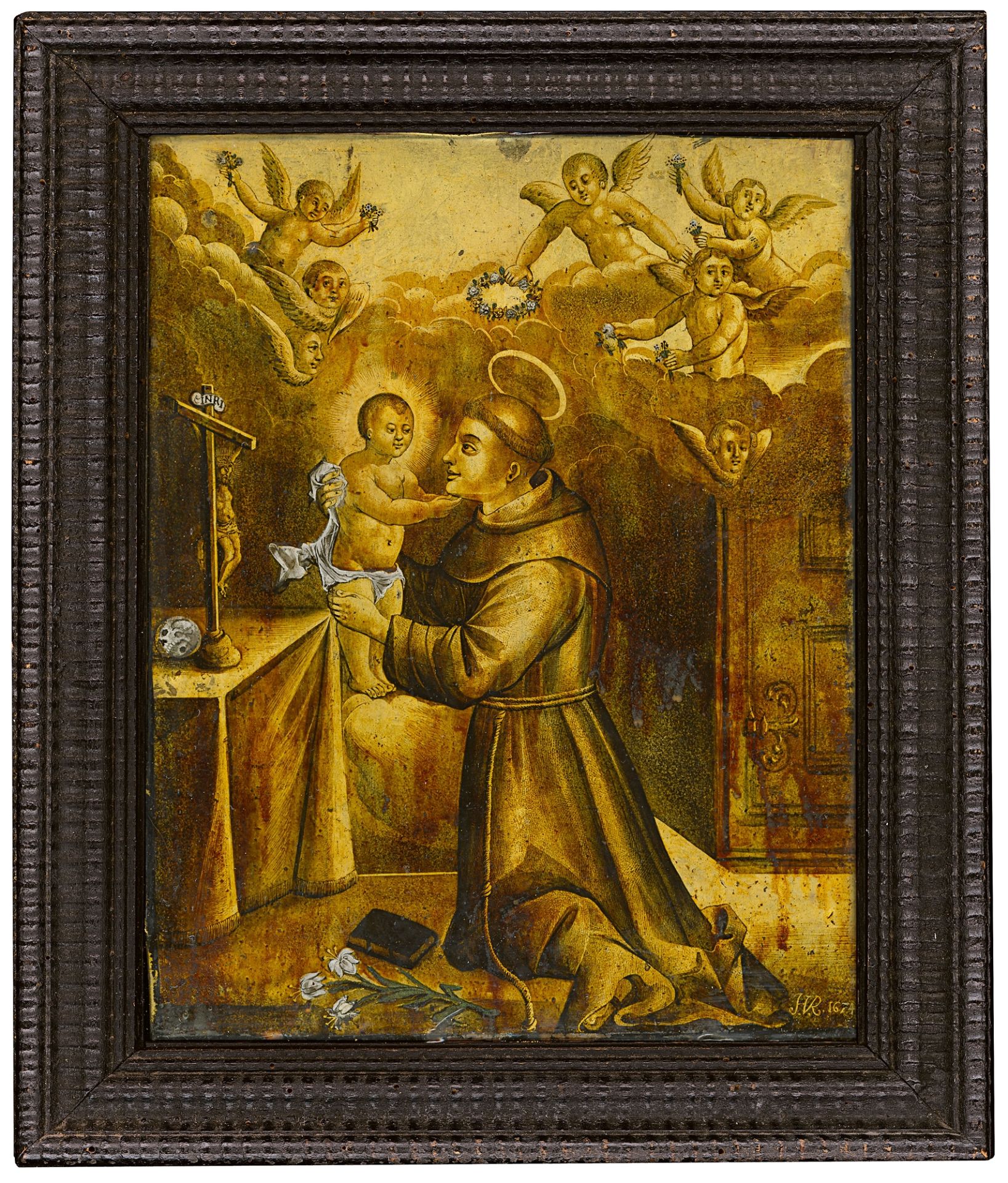 Heiliger Antonius von Padua und die Erscheinung des Jesuskindes, Böhmisch-österreichische Malschule,