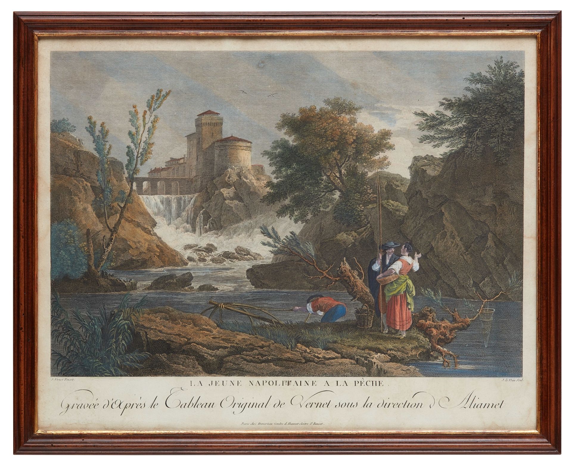 Fischer am Fluss, Augsburg, um 1770. - Bild 3 aus 3