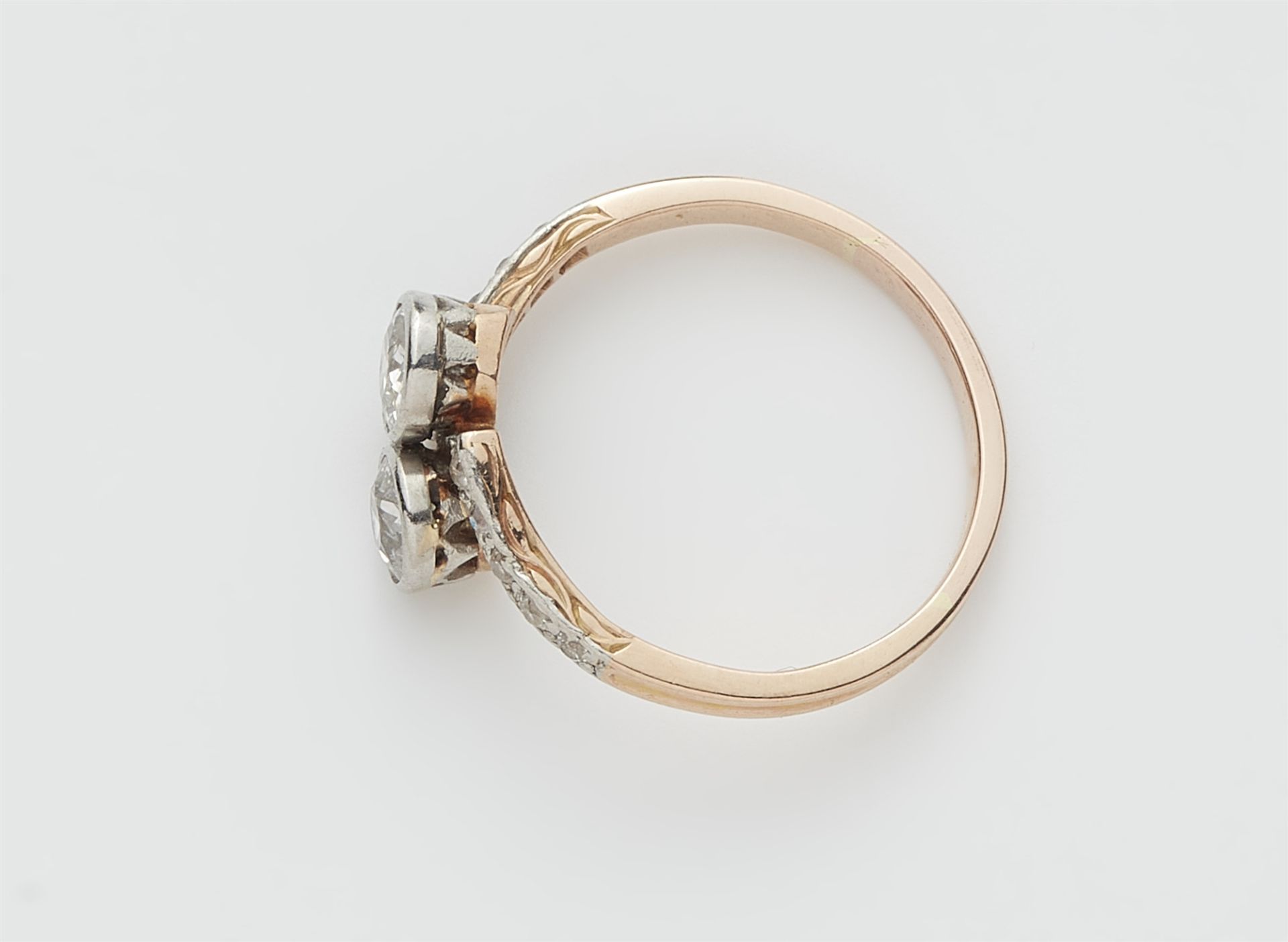Kleiner Toi-et-moi-Ring mit Diamanten - Bild 2 aus 4