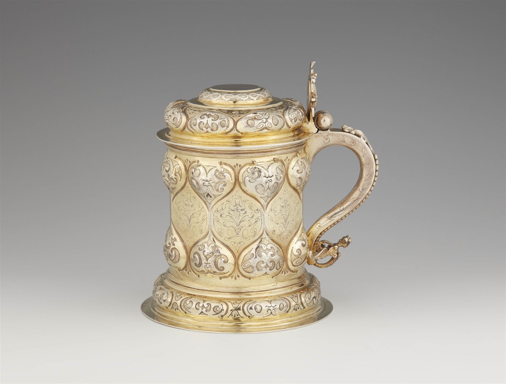 A parcel gilt Reval silver tankard