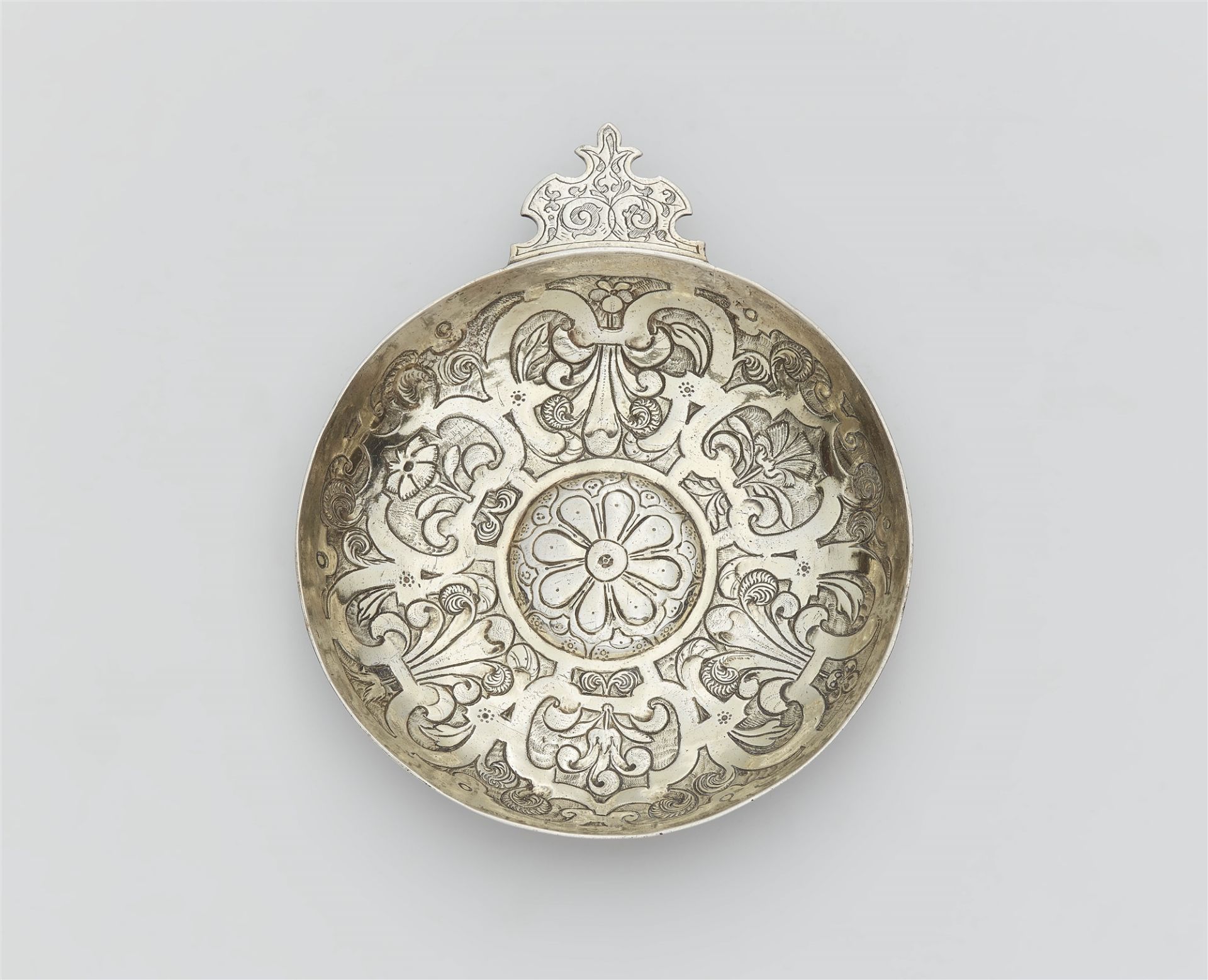 A silver gilt wine tasting bowl