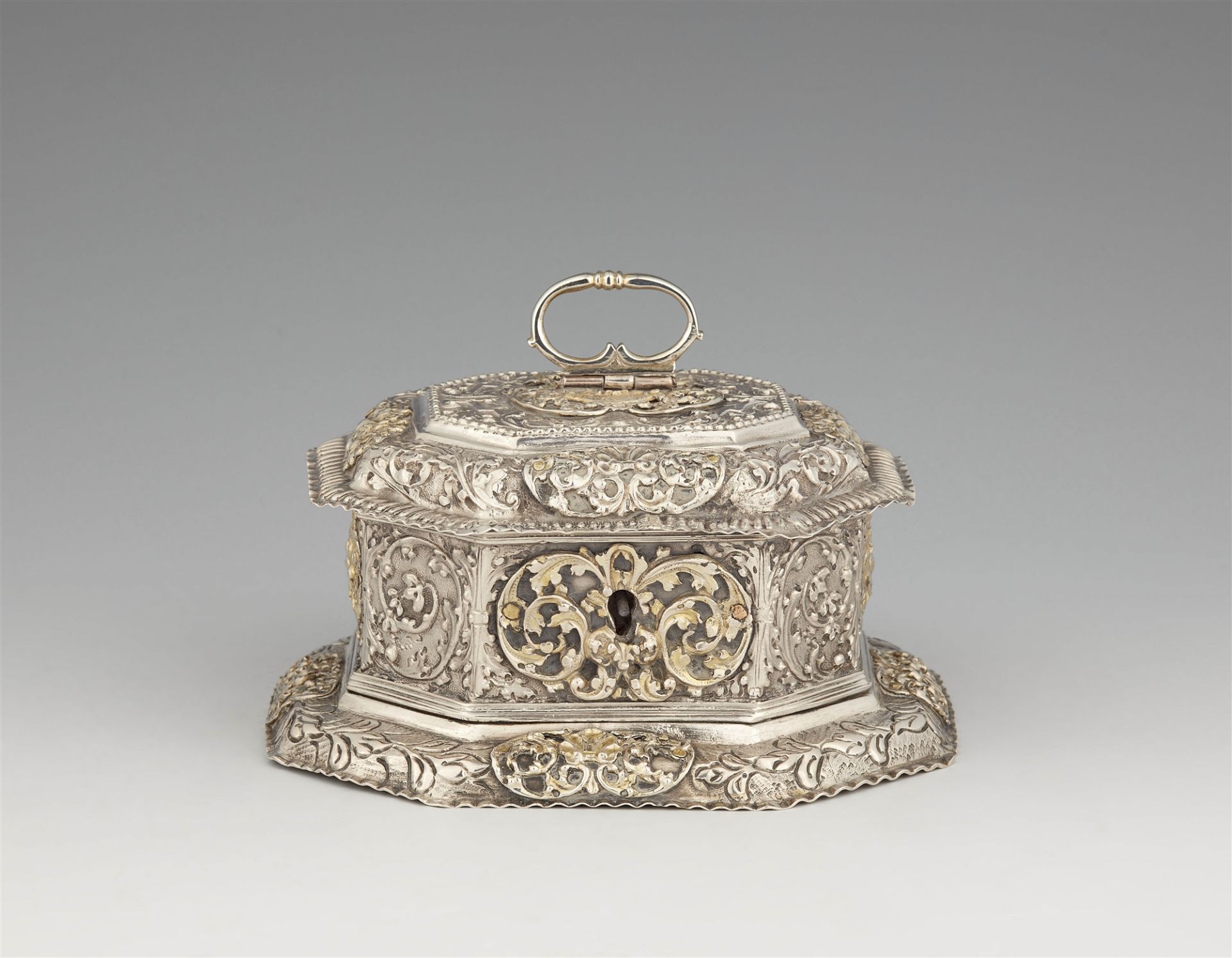 A silver gilt Augsburg Baroque casket