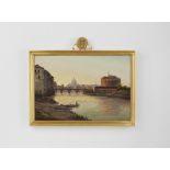 Bildplatte "Il Tevere a Castel Sant'Angelo"