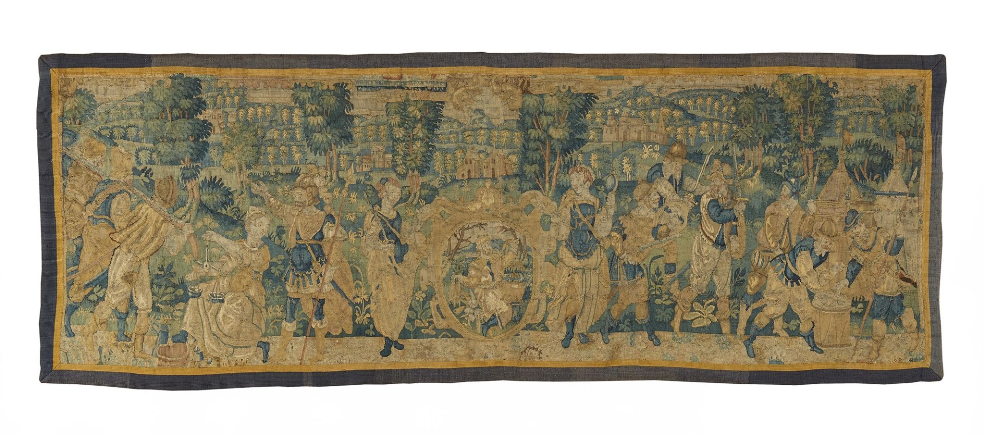 A Flemish tapestry fragment