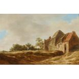 Jan van Goyen, Landschaft mit Gehöft und einem Wanderer
