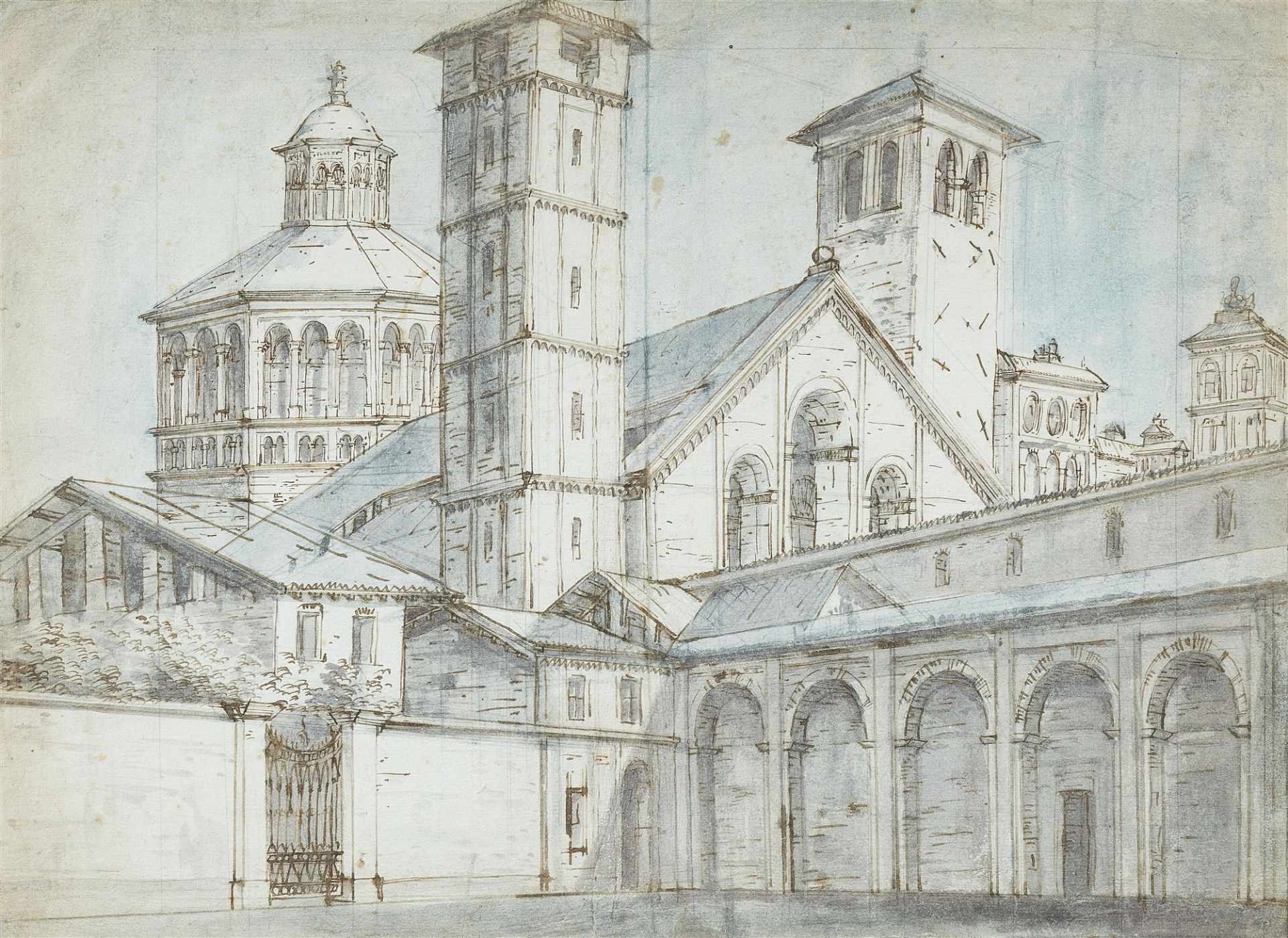 Italienischer Meister des 18. Jahrhunderts, Die Kirche San Ambrogio in Mailand