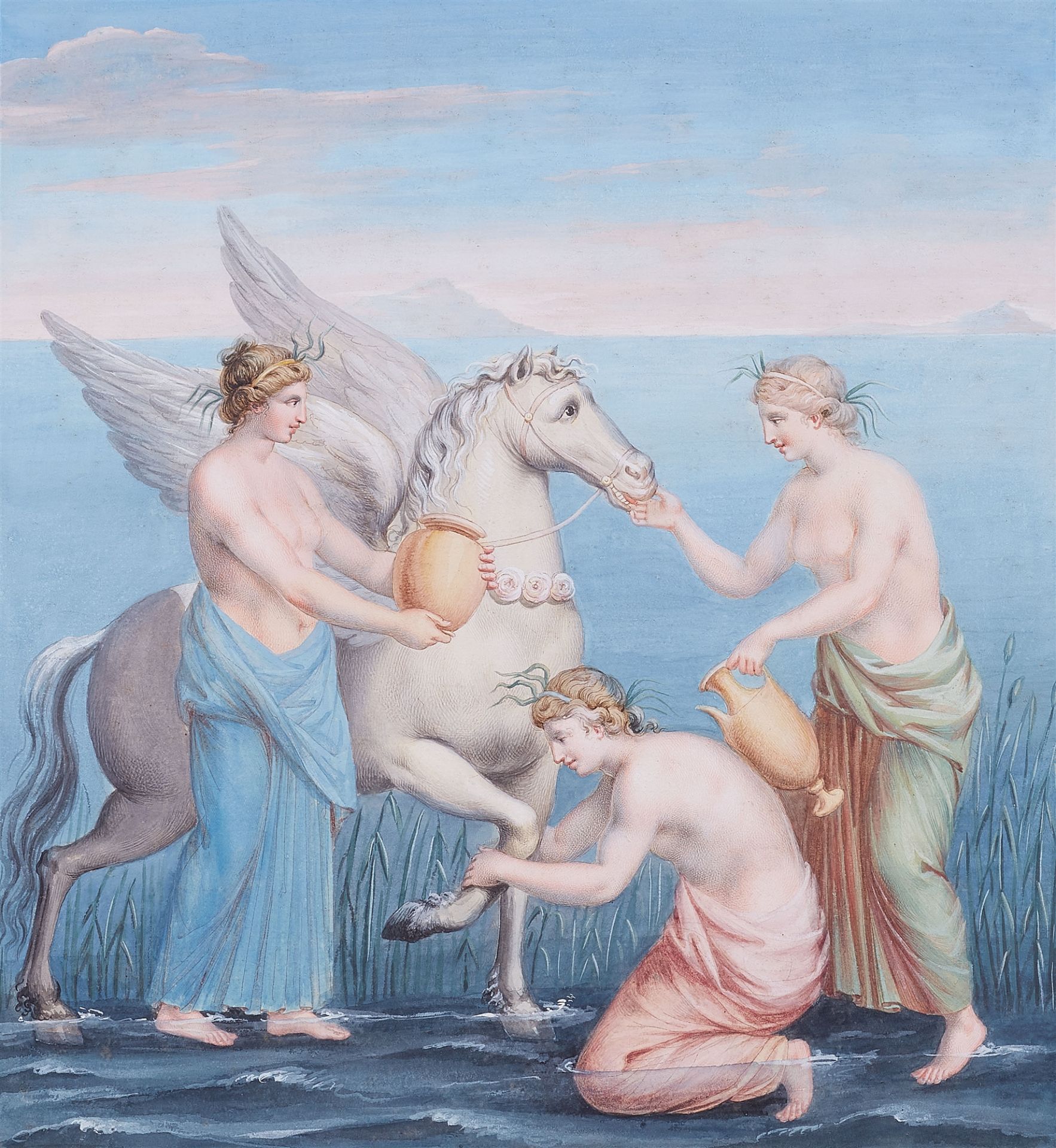 Neapolitanischer Meister um 1800, Zwei mythologische Szenen - Bild 2 aus 2