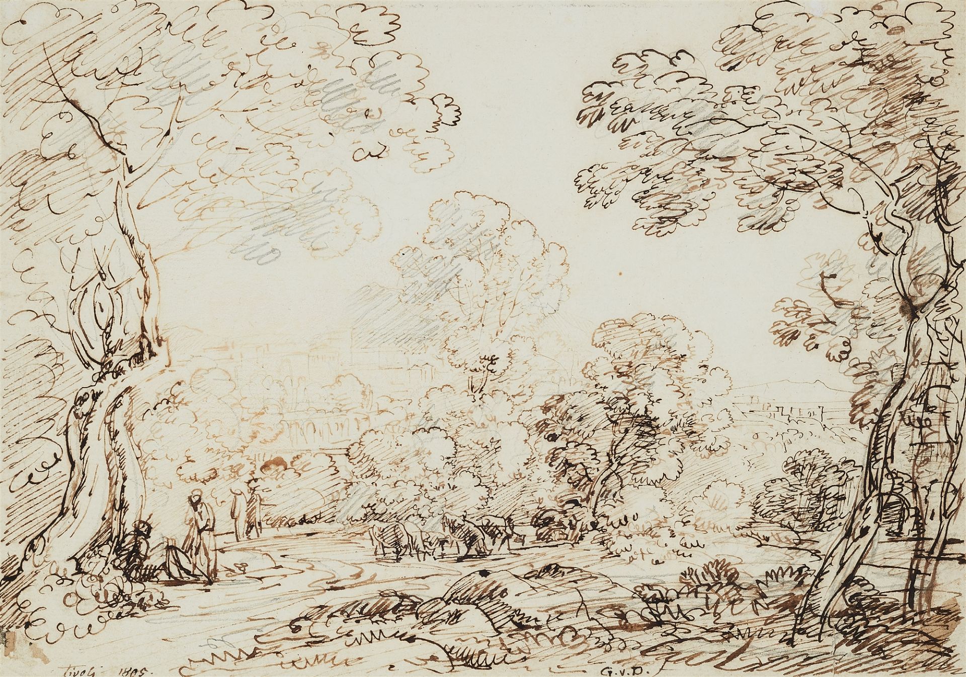 Johann Georg von Dillis, Landschaft bei Tivoli