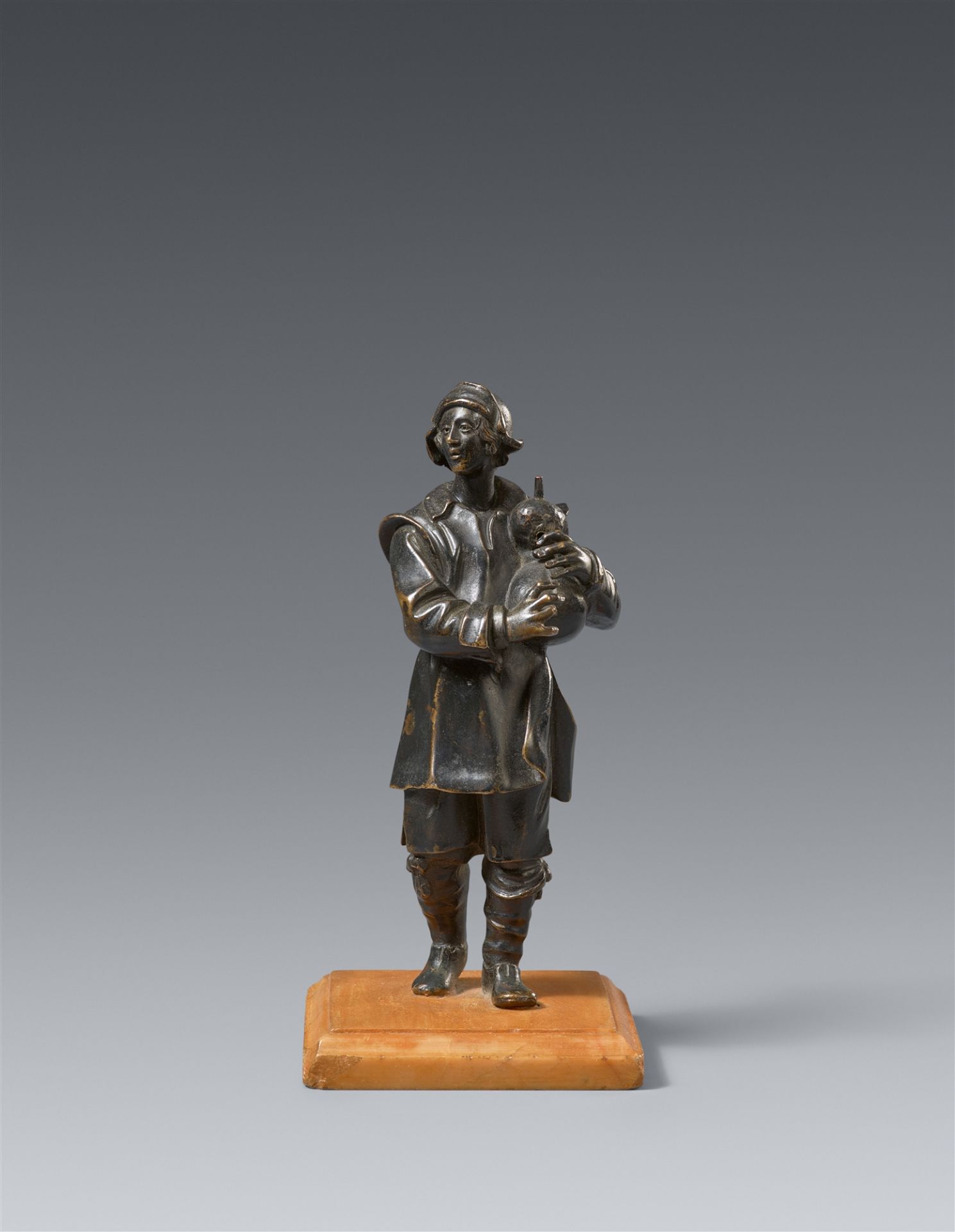 A bronze bagpipe player, follower of Giovanni di Bologna, called Giambologna