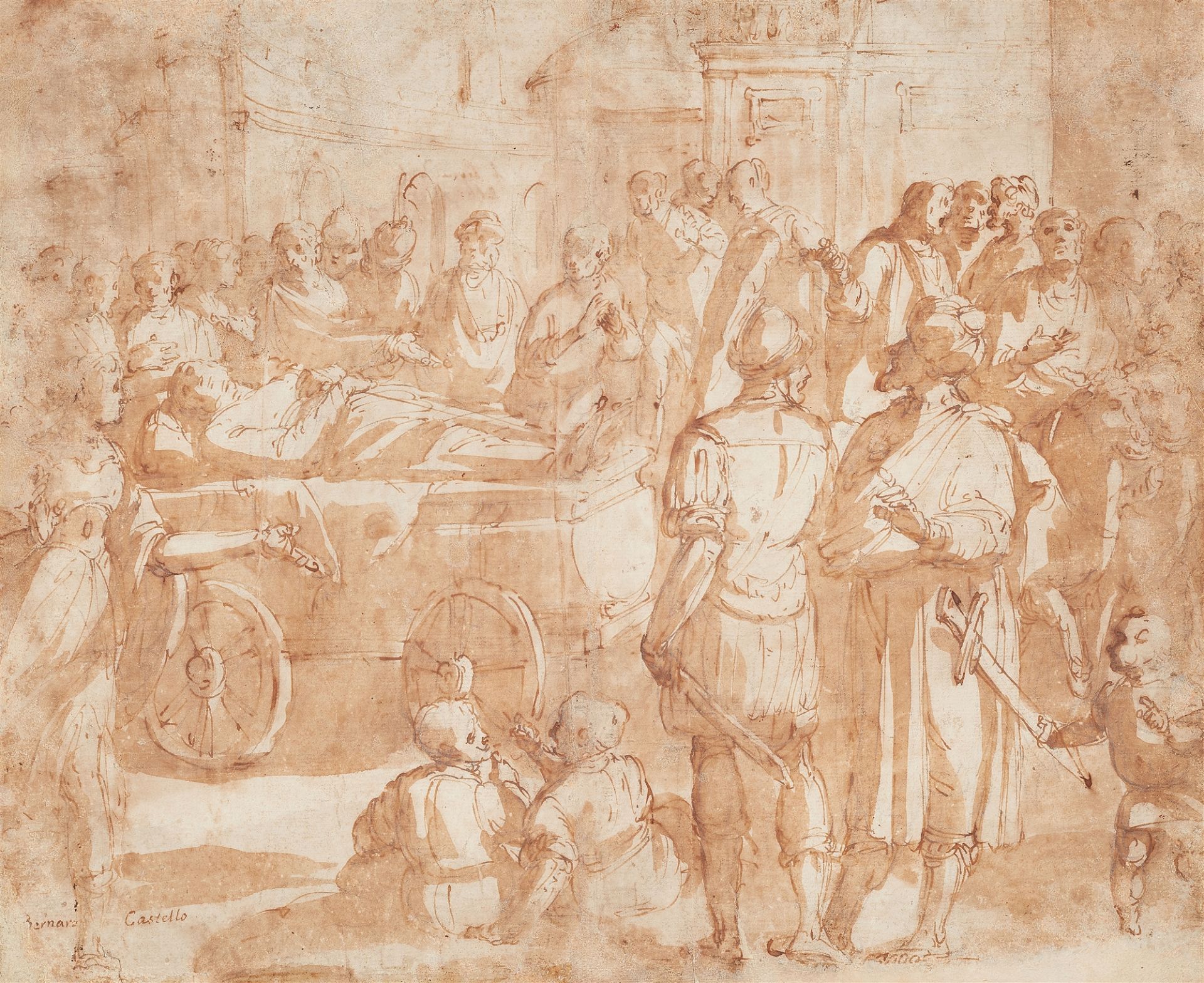 Bernardo Castello, zugeschrieben, Historische Szene