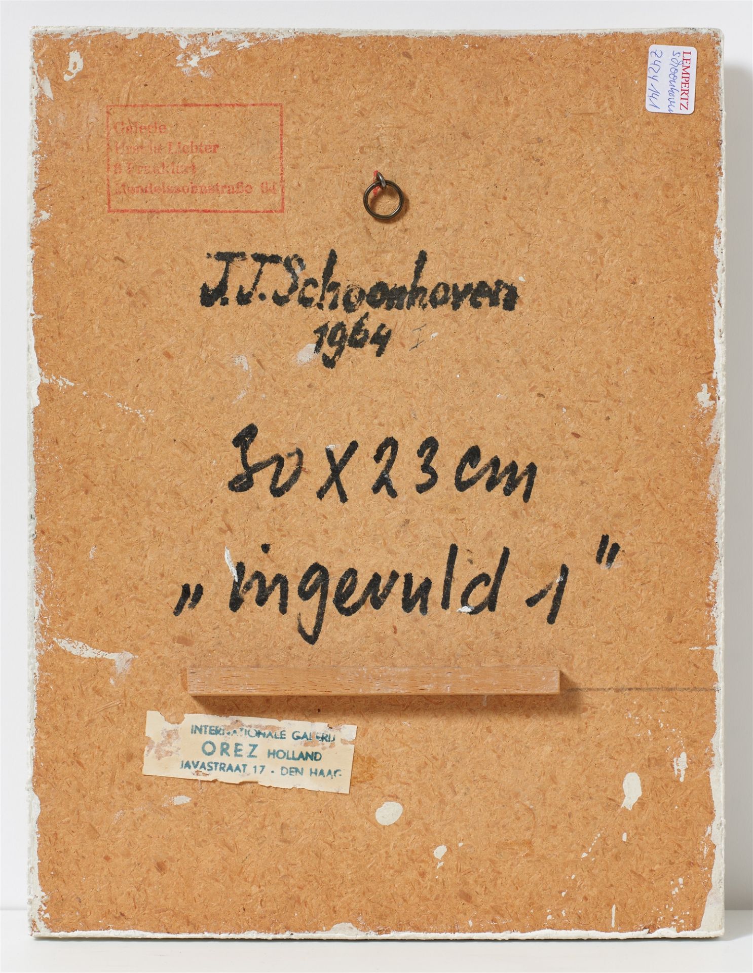 Jan J. Schoonhoven, Ingevuld 1 - Image 2 of 2