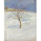 August Macke, Baum in verschneiter Landschaft